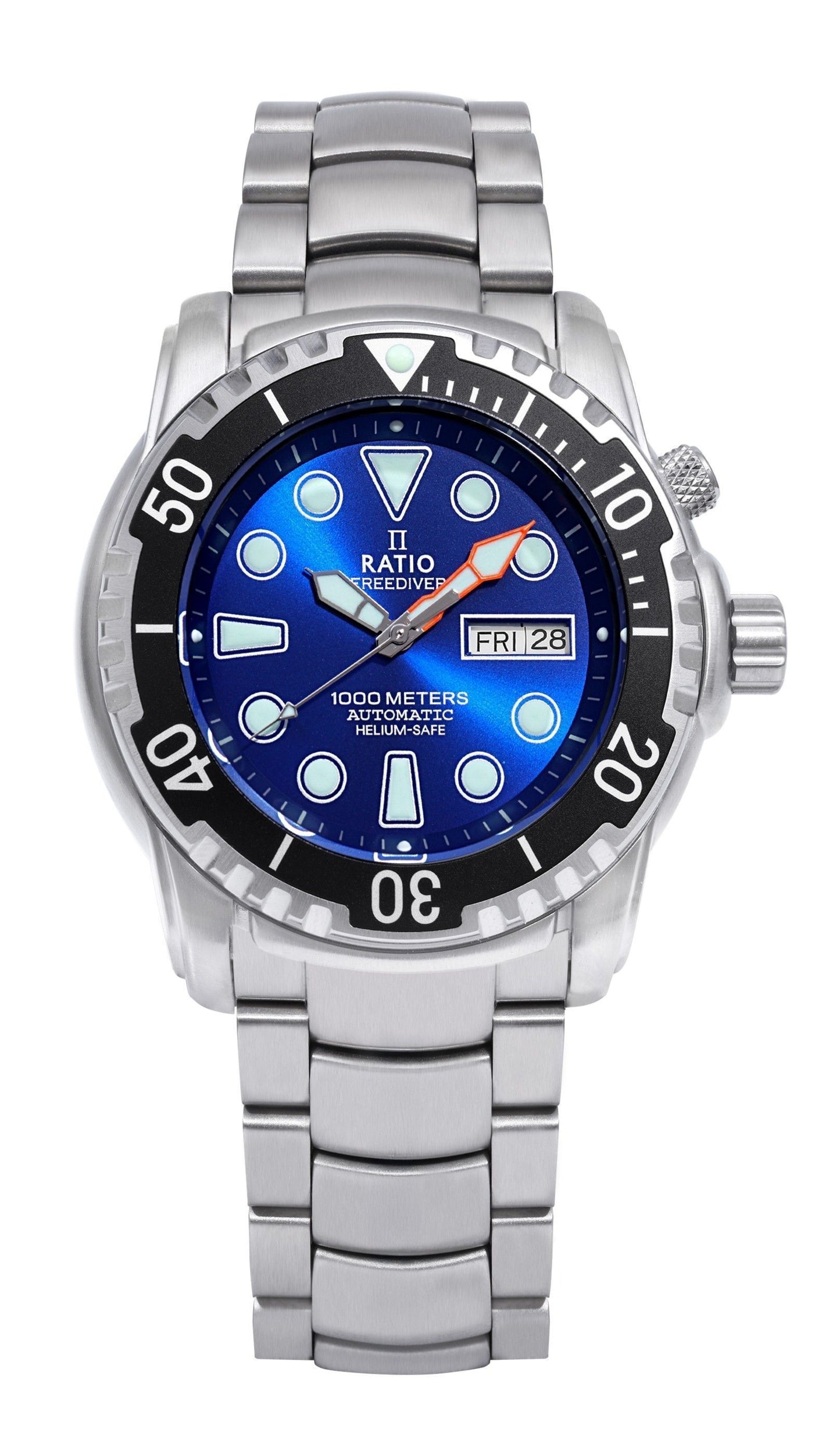 Ratio FreeDiver Helium-Safe 1000M Sapphire Automatic 1068HA96-34VA-BLU Men's Watch