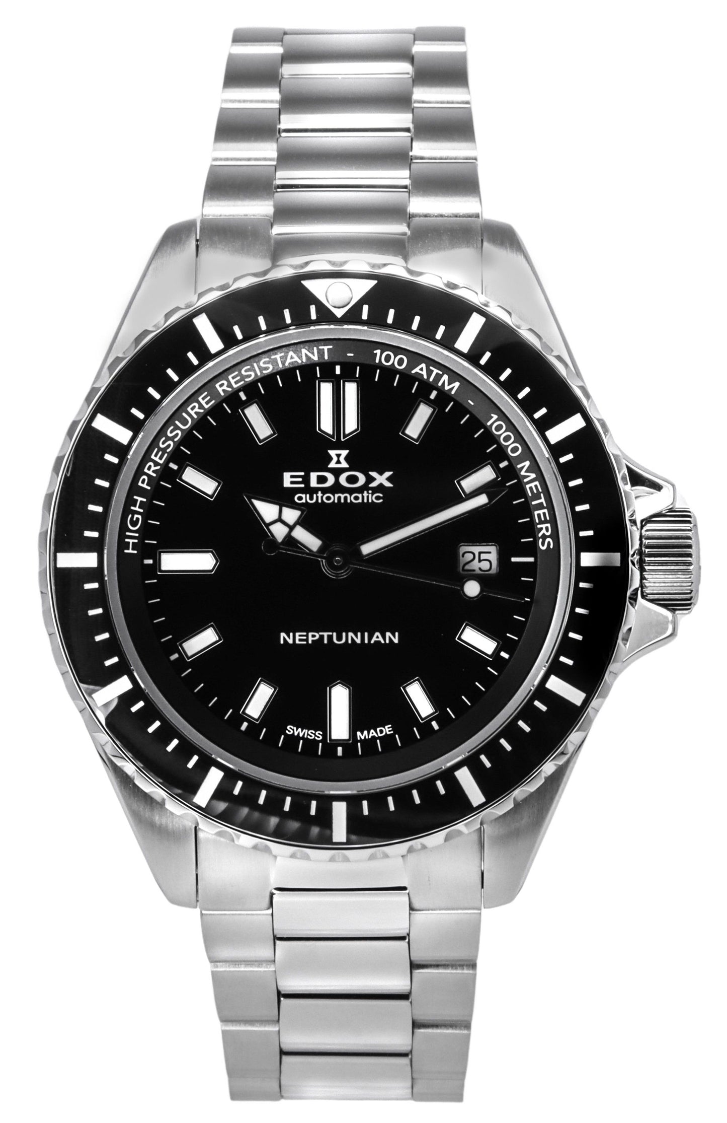 Edox Skydiver Neptunian Automatic Diver's 801203NMNIN 80120 3NM NIN 1000M Men's Watch