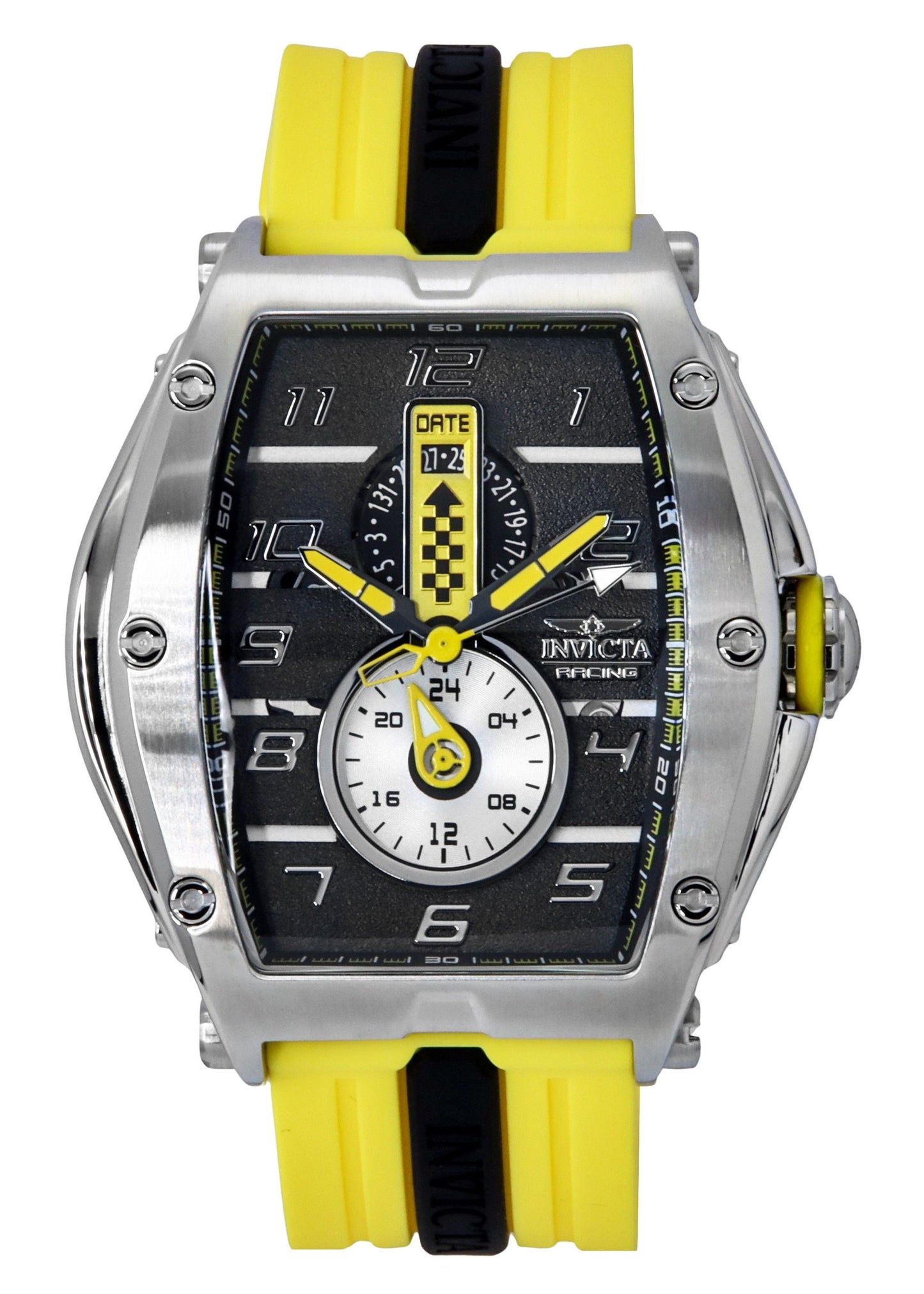 Invicta Racing Silicone Strap Black Dial Quartz 47383 100M Men's Watch