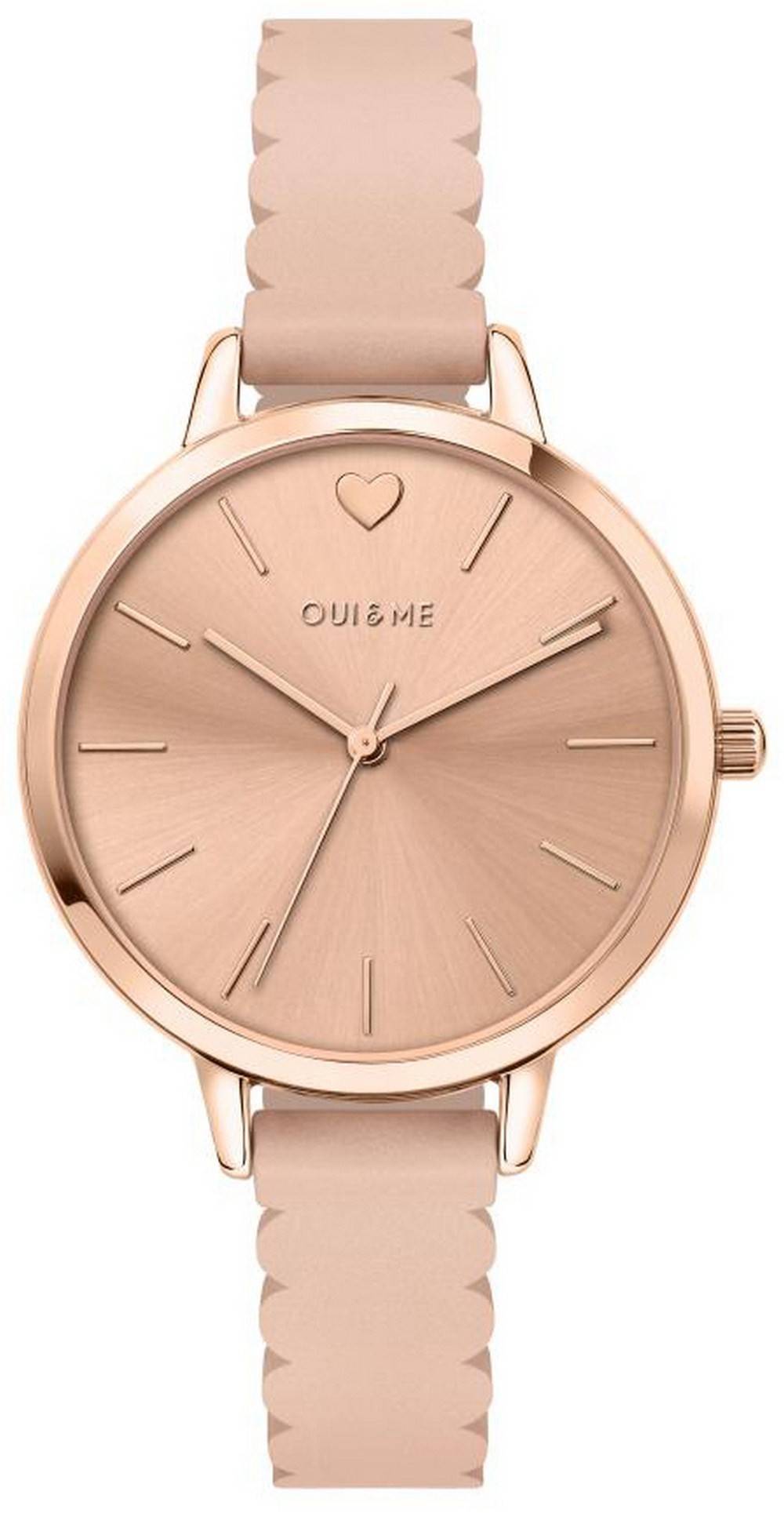 Oui & Me Amourette Rose Gold Shiny Dial Leather Strap Quartz ME010144 Women's Watch