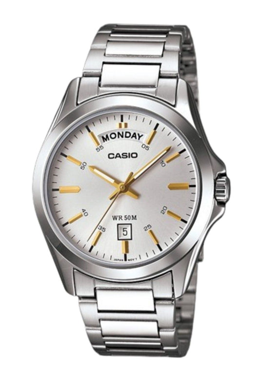 Casio Classic Analog Stainless Steel Silver Dial Quartz MTP-1370D-7A2 Men's Watch