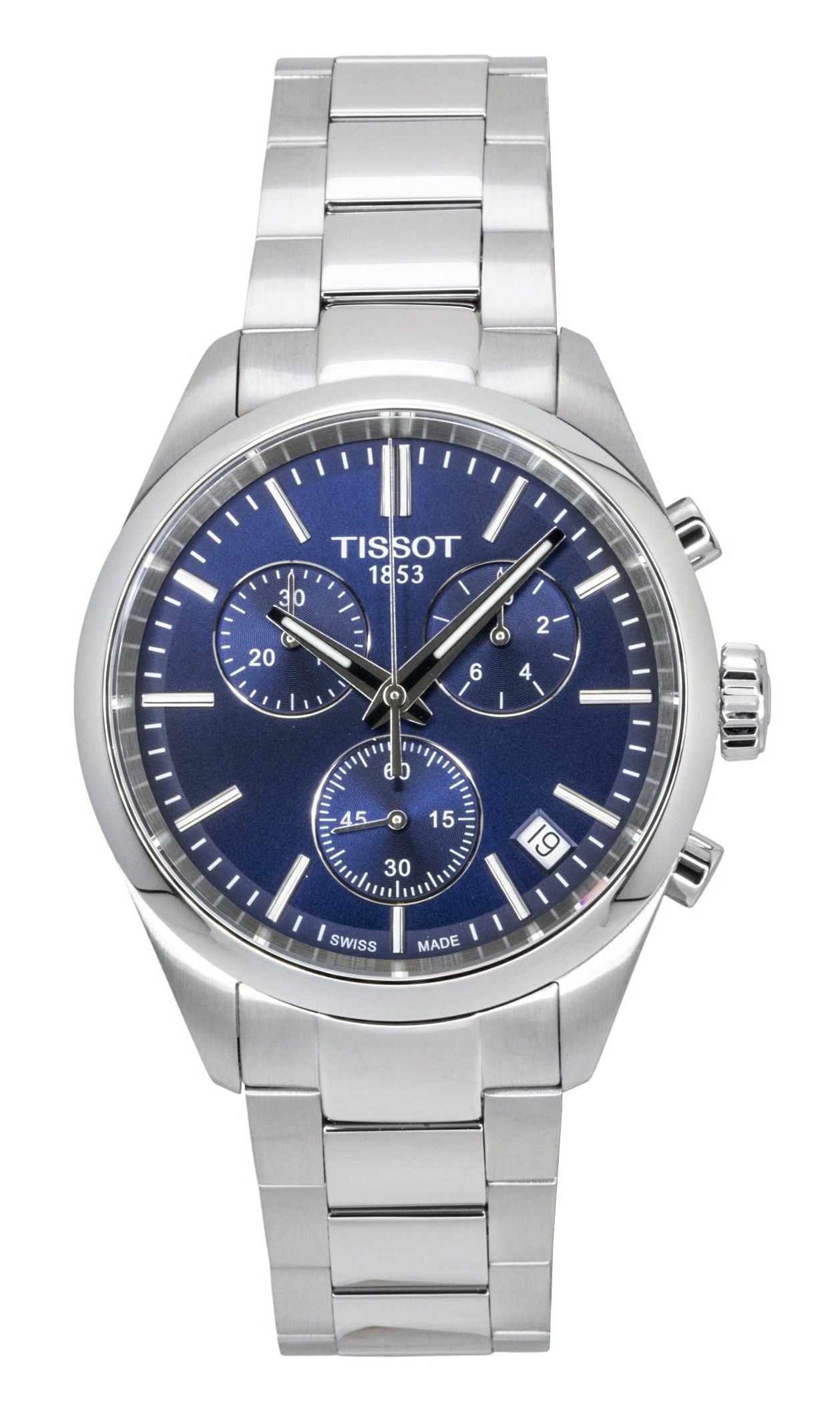 Tissot PR 100 Chronograph Stainless Steel Blue Dial Quartz T150.417.11.041.00 100M Men's Watch