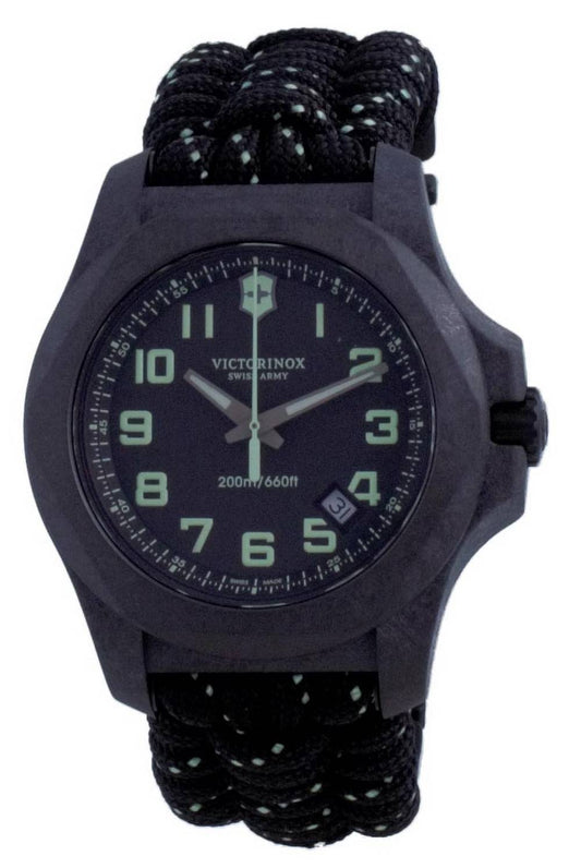 Victorinox I.N.O.X. Carbon Black Textile Diver's Quartz 241859 200M Men's Watch