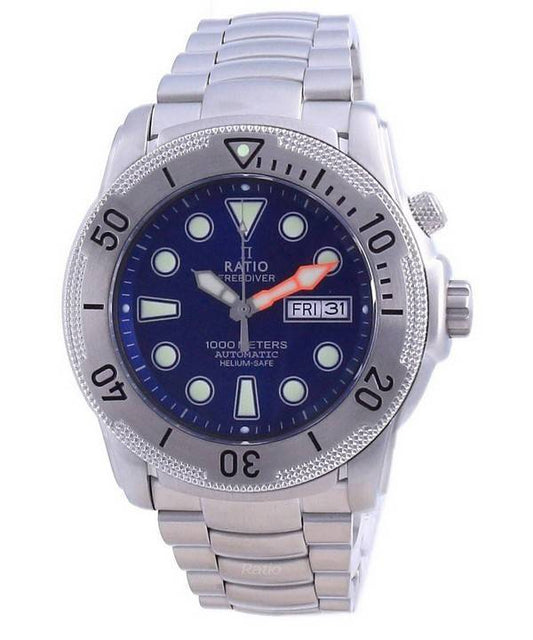 Ratio Free Diver Helium-Safe Automatic 1068MD96-34VA-BLU 1000M Men's Watch