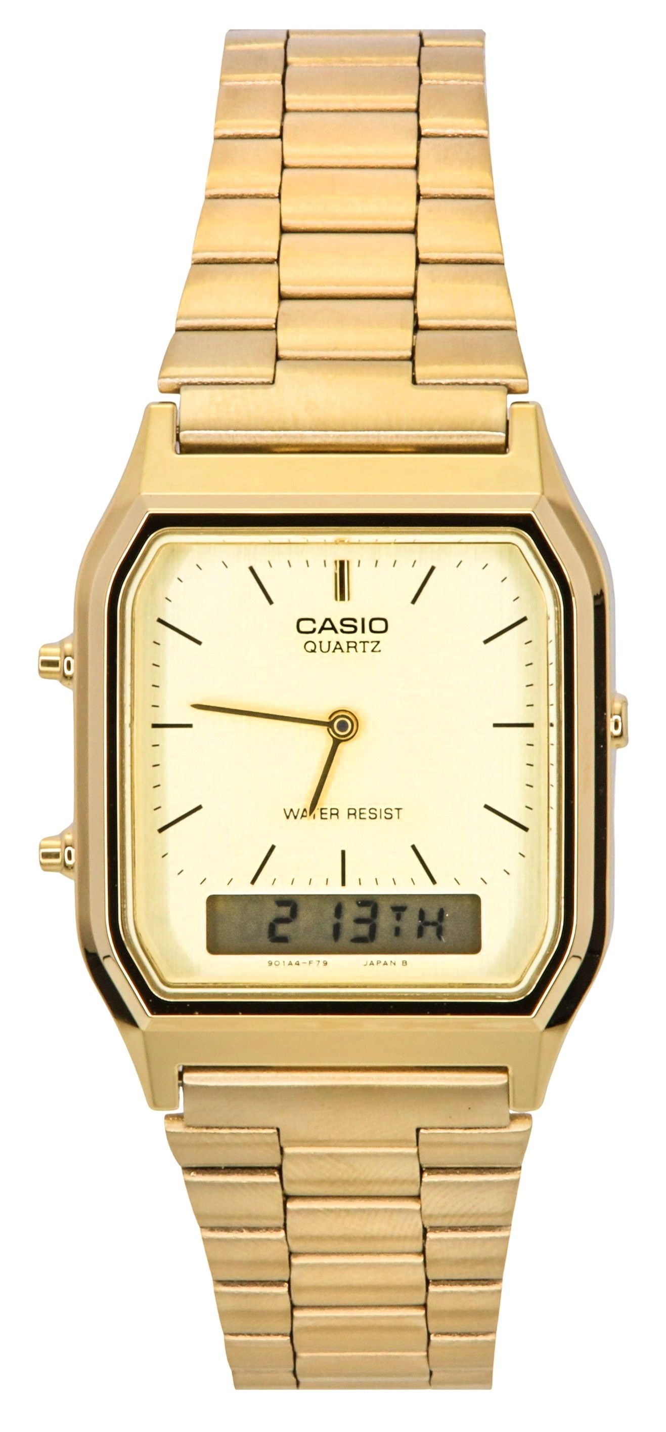 Casio Quartz Analog Digital Gold Tone AQ-230GA-9DMQYES AQ230GA-9DMQYES Men's Watch