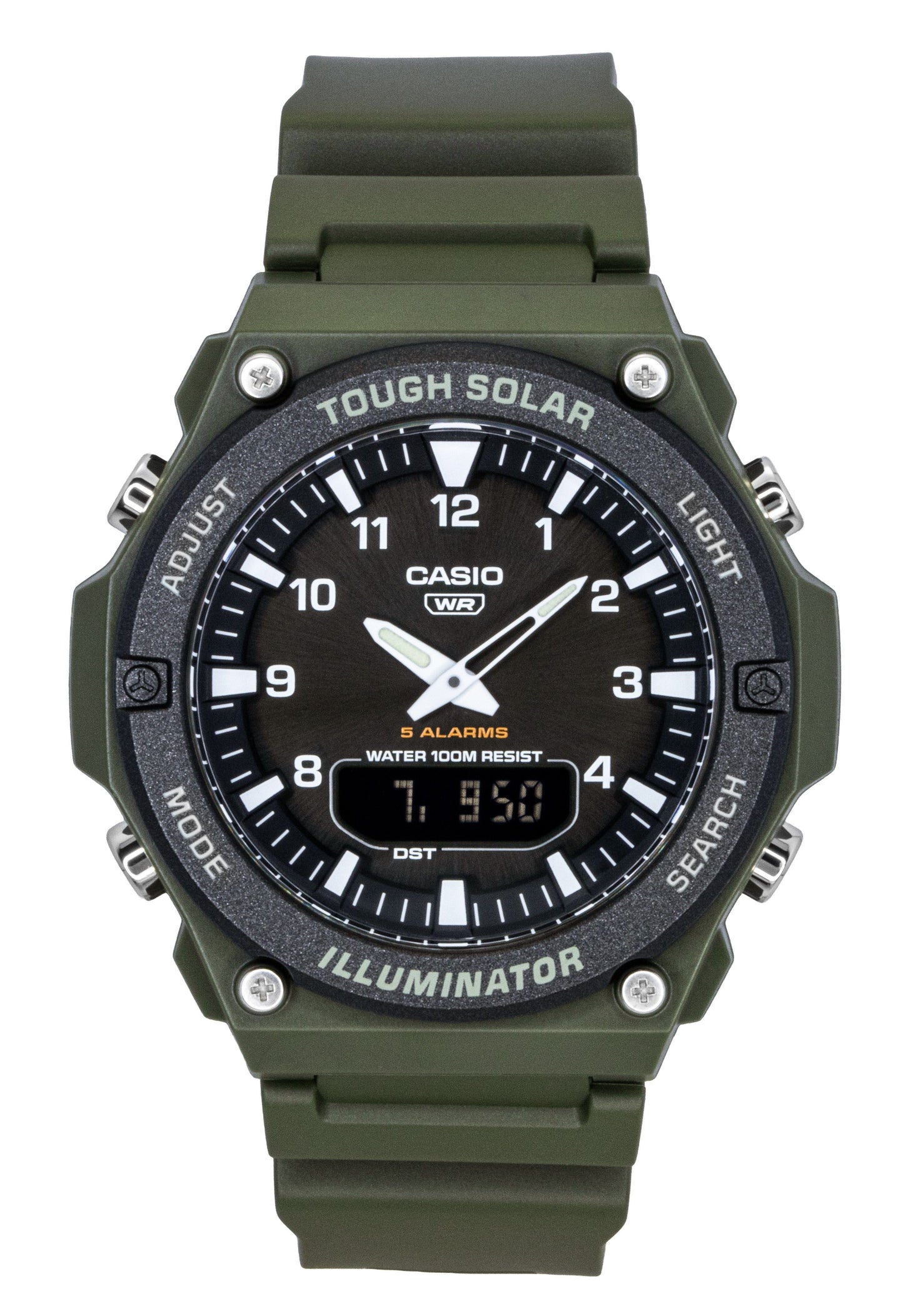 Casio Standard Analog Digital Resin Strap Black Dial Solar AQ-S820W-3BV 100M Men's Watch