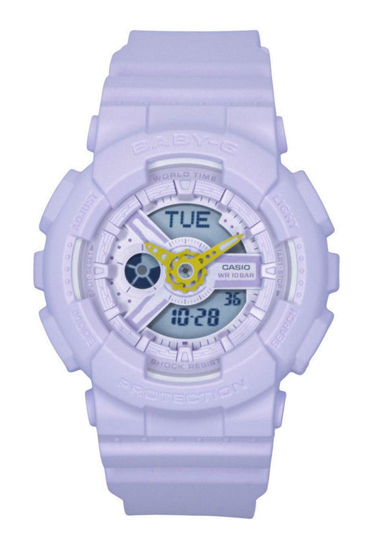 Casio Baby-G Analog Digital Resin Strap Purple Dial Quartz BA-110AH-6A 100M Women's Watch