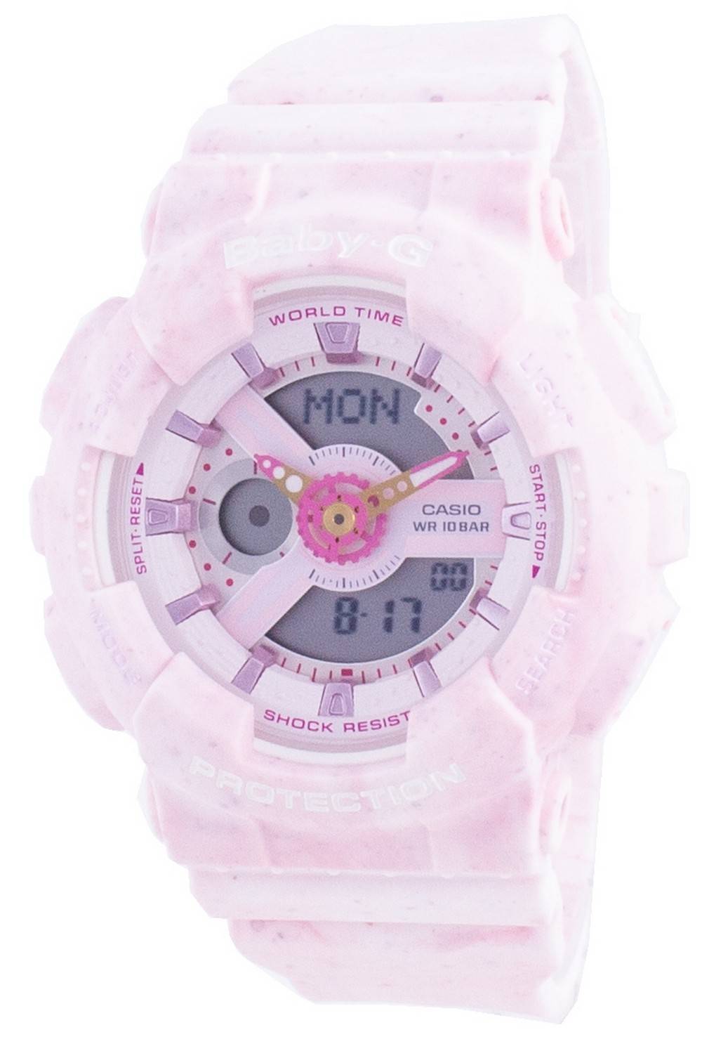 Casio Baby-G World Time Shock Resistant BA-110PI-4A BA110PI-4 100M Women's Watch