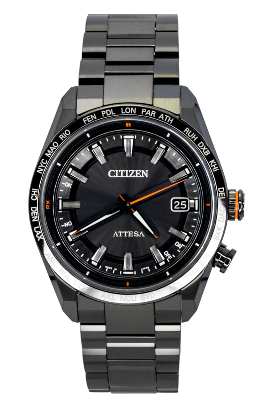 Citizen Attesa Radio Controlled Titanium Black Dial Eco-Drive CB0286-61E 100M Men's Watch