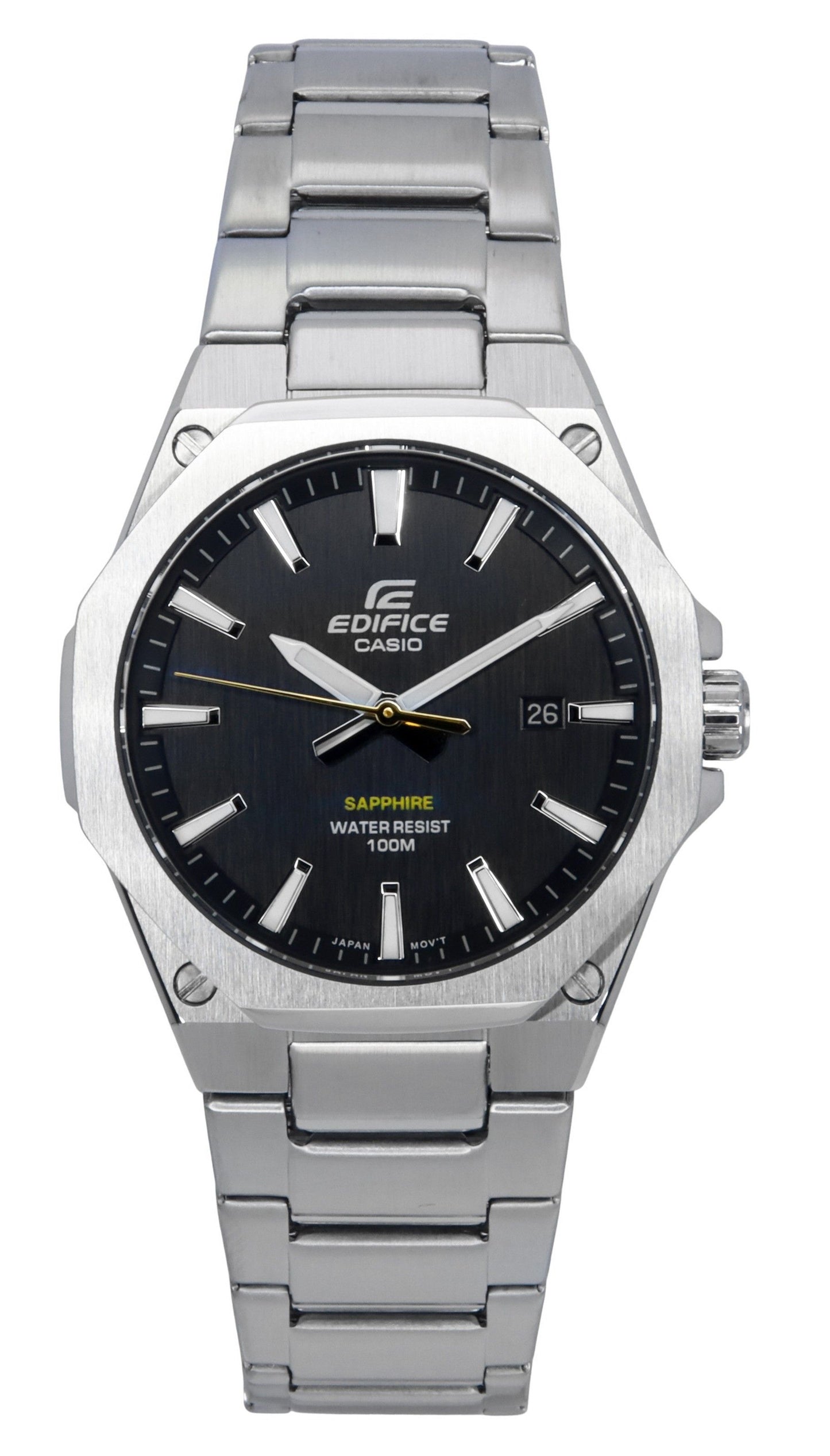 Casio Edifice Slim Line Black Dial Quartz EFR-S108D-1A 100M Men's Watch