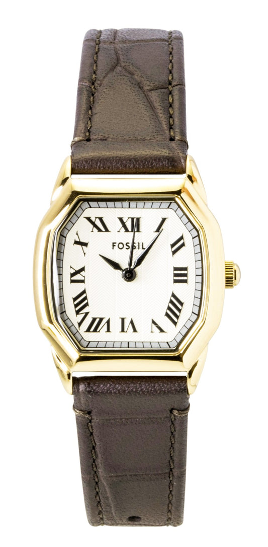 Fossil Harlow Leather Strap Cream Dial Quartz ES5426 Women's Watch