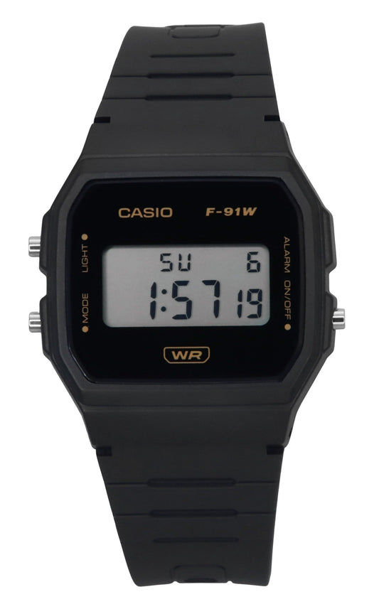 Casio POP Digital Gray Bio Based Resin Strap Quartz F-91WB-8A Unisex Watch