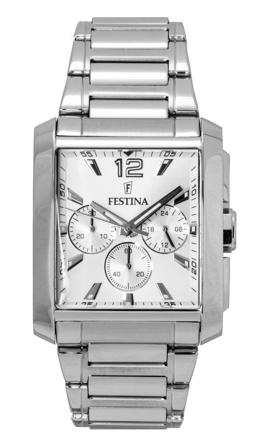 Festina Chronograph Stainless Steel Silver Dial Quartz F20635-1 Men's Watch