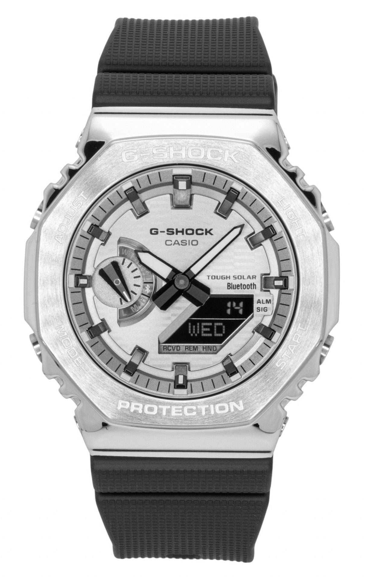 Casio G-Shock G-Steel Bio-Based Resin Strap Smartphone Link Analog Digital Grey Dial Solar GBM-2100A-8B 200M Men's Watch