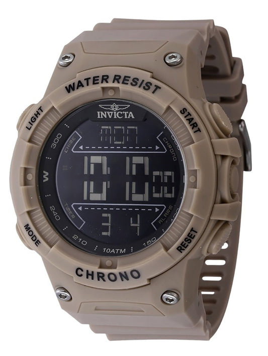 Invicta Racing Digital Chronograph Polyurethane Strap Black Dial Quartz 47526 100M Men's Watch