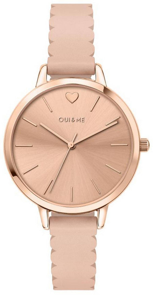 Oui & Me Amourette Rose Gold Shiny Dial Leather Strap Quartz ME010144 Women's Watch