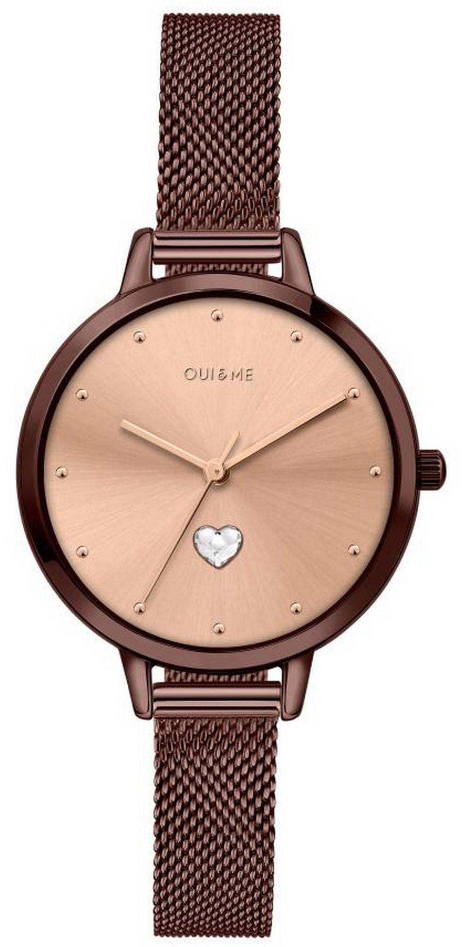 Oui & Me Petite Amourette Rose Gold Sunray Dial Stainless Steel Quartz ME010221 Women's Watch