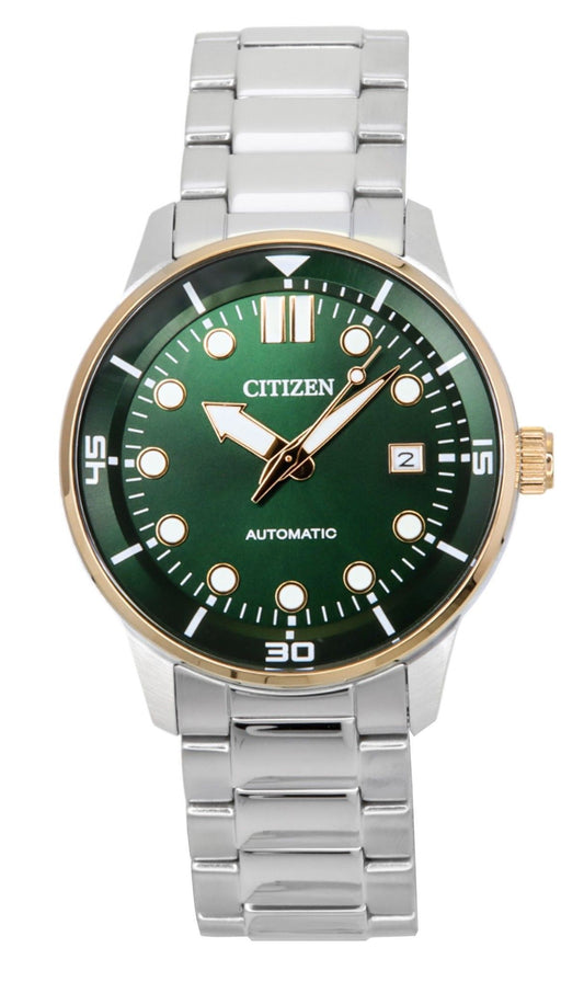 Citizen Stainless Steel Green Dial Automatic NJ0196-80X 100M Men's Watch
