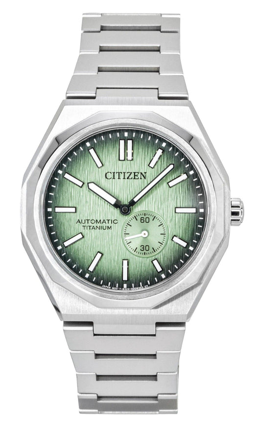 Citizen Zenshin 60 Super Titanium Green Dial Automatic NK5020-58X 100M Men's Watch