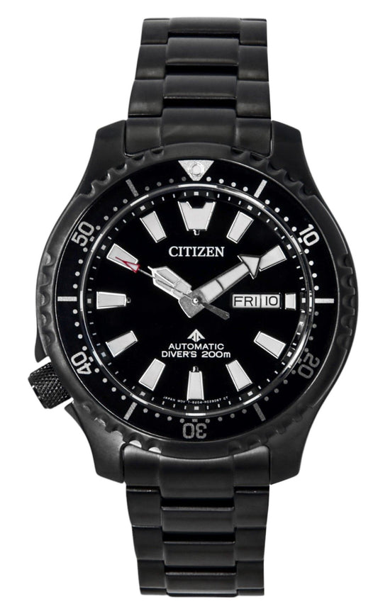 Citizen Promaster Stainless Steel Black Dial Automatic Diver's NY0135-80E 200M Men's Watch