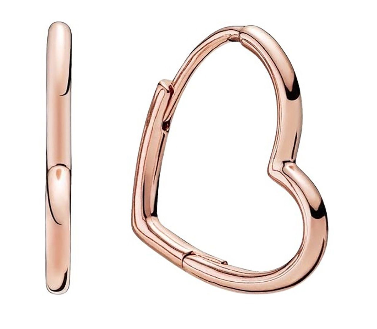 Pandora Asymmetric Heart Hoop Earrings 288307 For Women