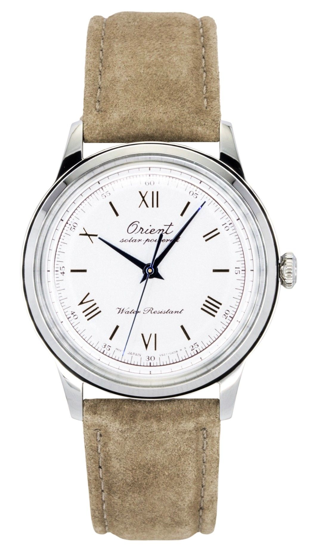 Orient Bambino 75th Anniversary Limited Edition White Dial Solar RA-WK0006S Men's Watch With Extra Strap