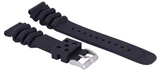Ratio Black Rubber Watch Strap 22mm