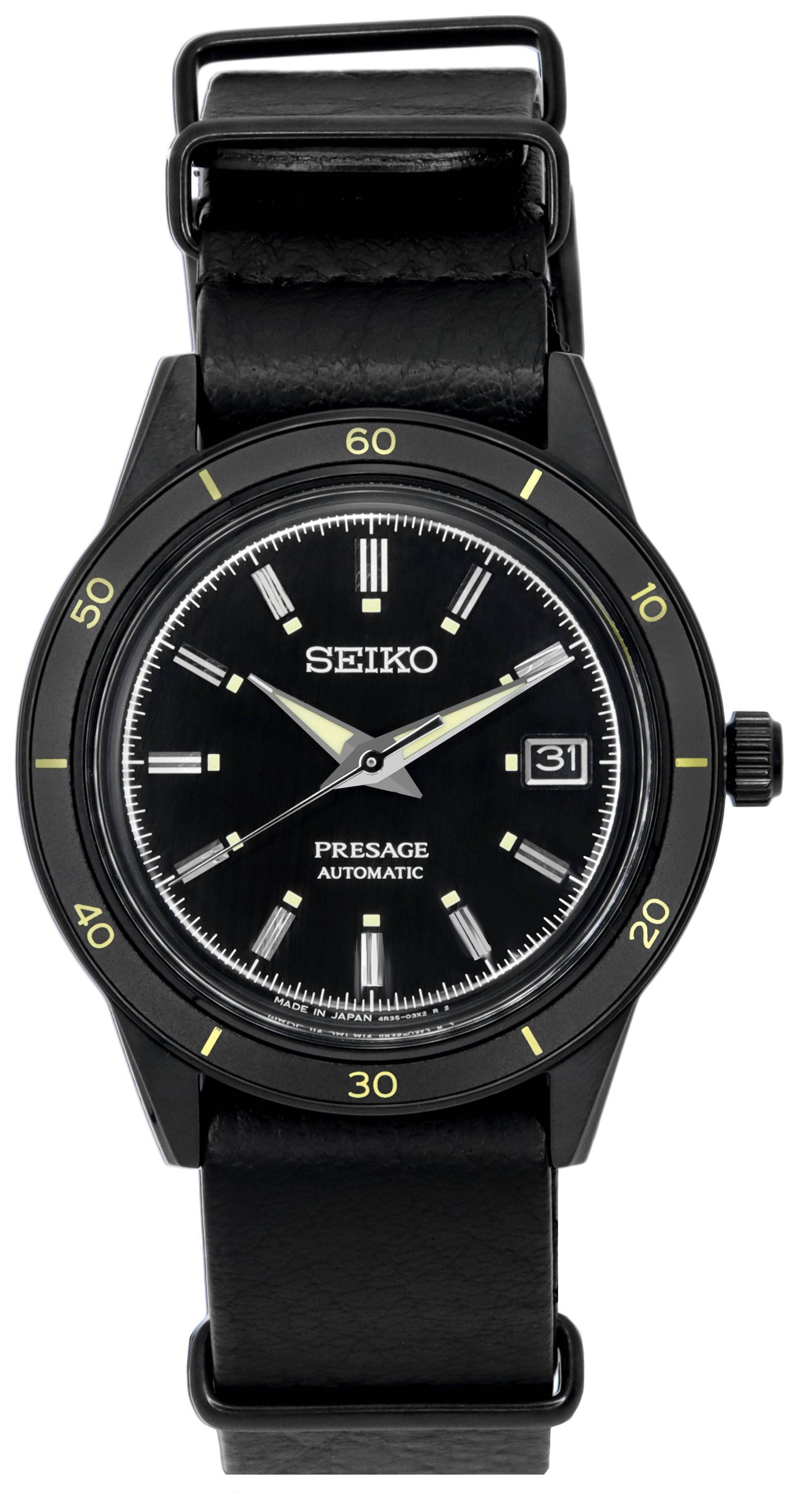 Seiko Presage Style60s Black Dial Automatic SRPH95 SRPH95J1 SRPH95J Men's Watch