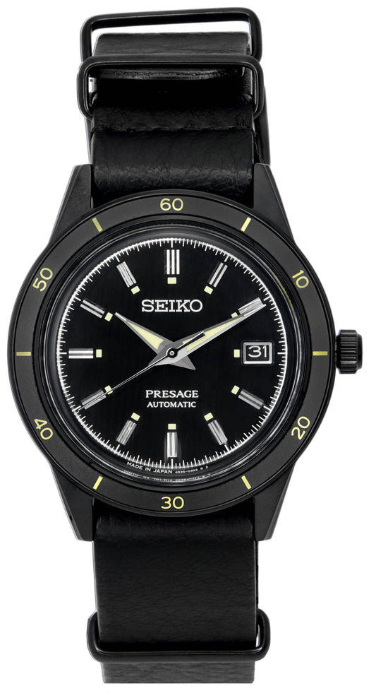Seiko Presage Style60s Black Dial Automatic SRPH95 SRPH95J1 SRPH95J Men's Watch