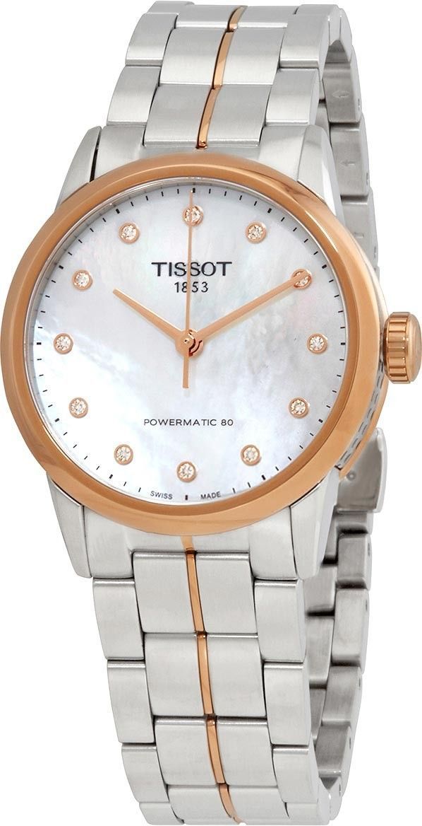 Tissot Luxury Lady Powermatic 80 Diamond Accents Automatic T086.207.22.116.00 T0862072211600 Women's Watch