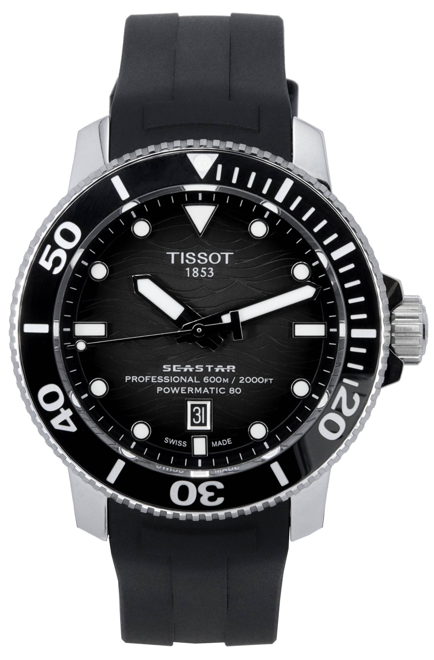 Tissot Seastar 2000 Professional Powermatic 80 Grey Dial Diver's T120.607.17.441.00 T1206071744100 600M Men's Watch