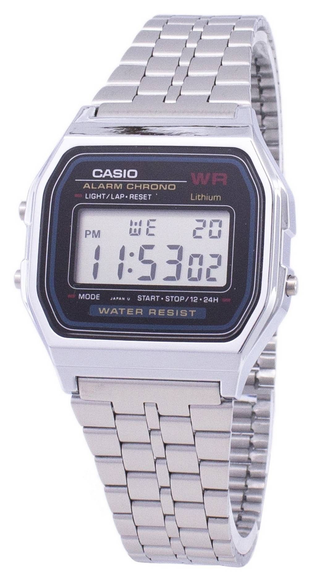 Refurbished Casio Vintage Digital Stainless Steel Quartz A159WA-N1DF Men's Watch