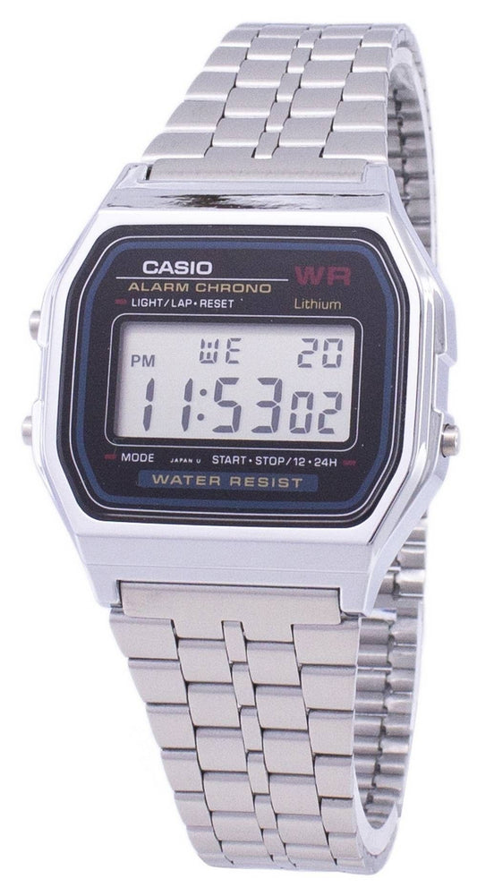Refurbished Casio Vintage Digital Stainless Steel Quartz A159WA-N1DF Men's Watch